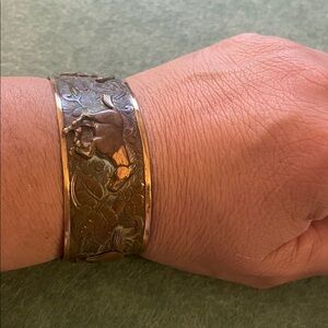 Multi Metals Horse Cuff Bracelet